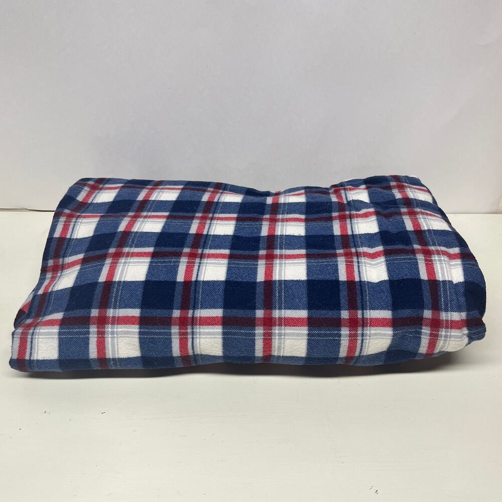 Cuddl Duds TWIN Size Flannel FITTED Sheet Plaid